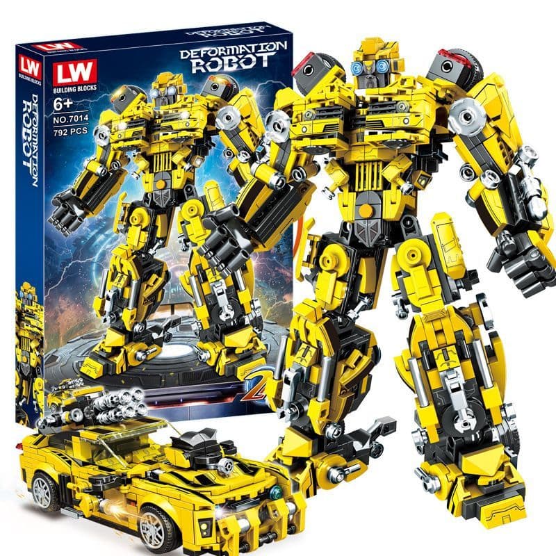 2-in-1 Deformation Robot Building Block Set